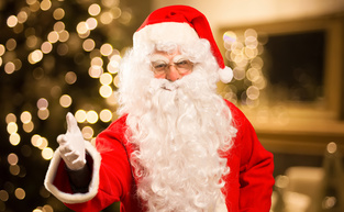 Indoor portrait of Santa Claus