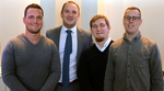 Kristian Fatland, landbruks- og matminister Jon Georg Dale, Vegard Fatland og Idar Fatland